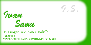 ivan samu business card